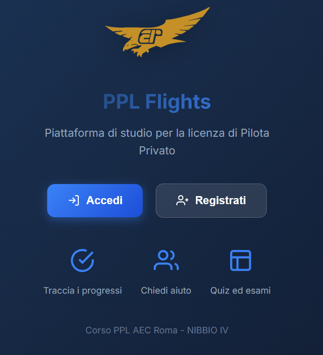 Schermata di benvenuto