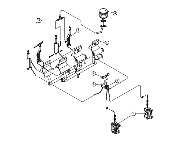 Schema sistema freni differenziali