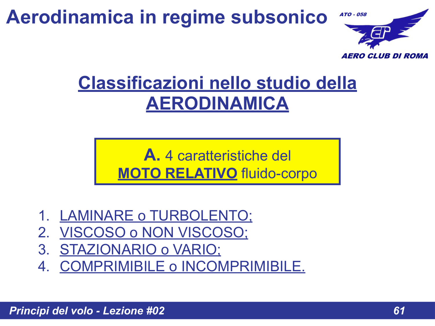 4 caratteristiche del moto relativo
