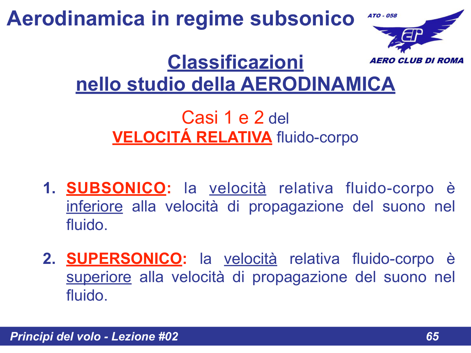 Subsonico e Supersonico