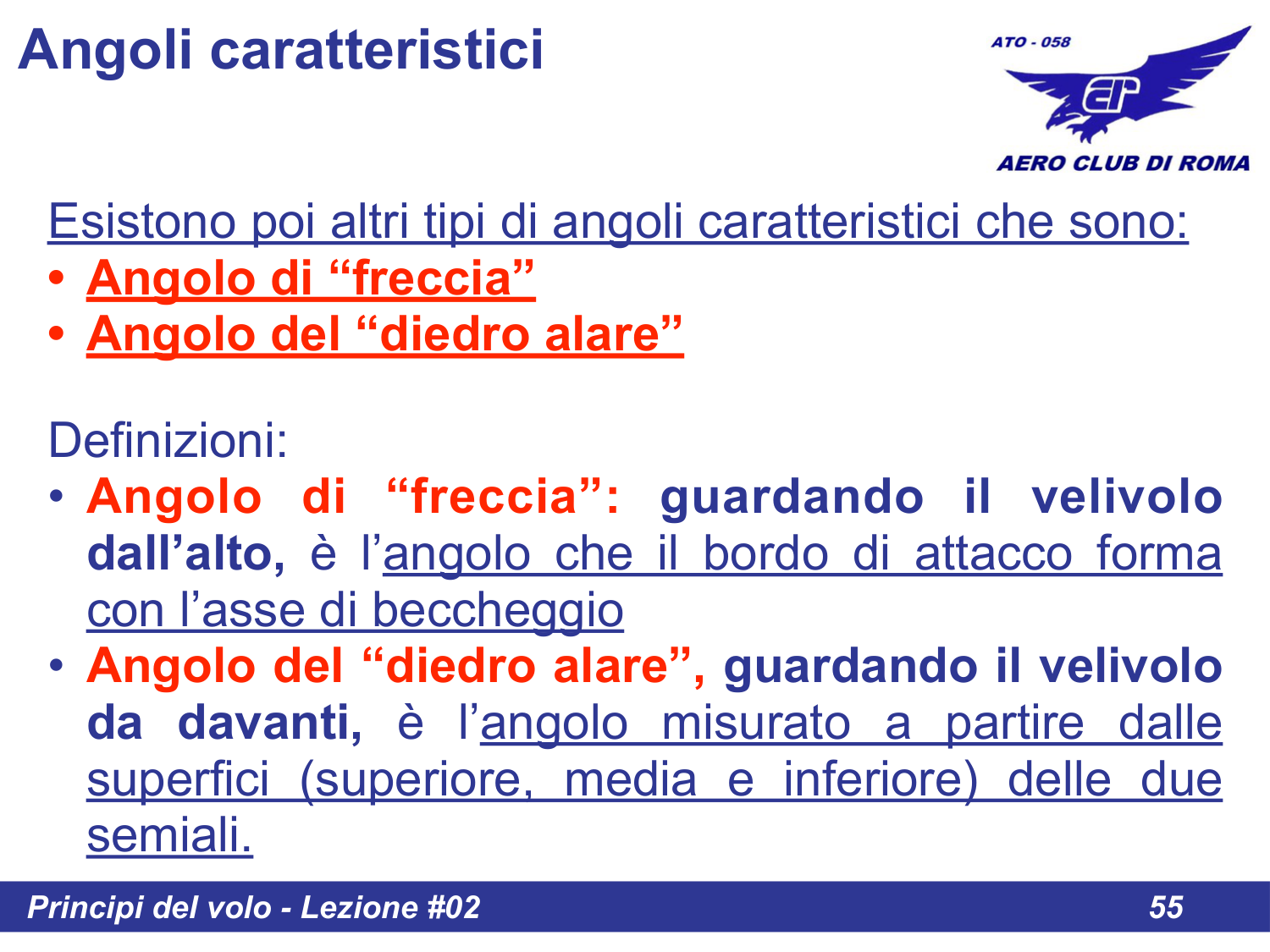 Altri angoli caratteristici