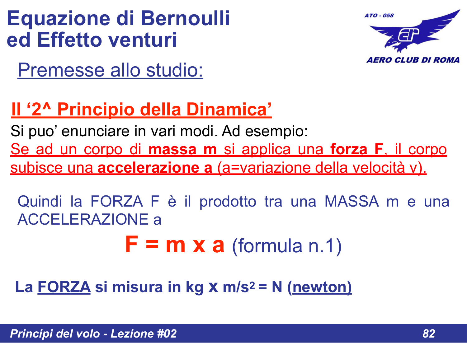 2° Principio della Dinamica