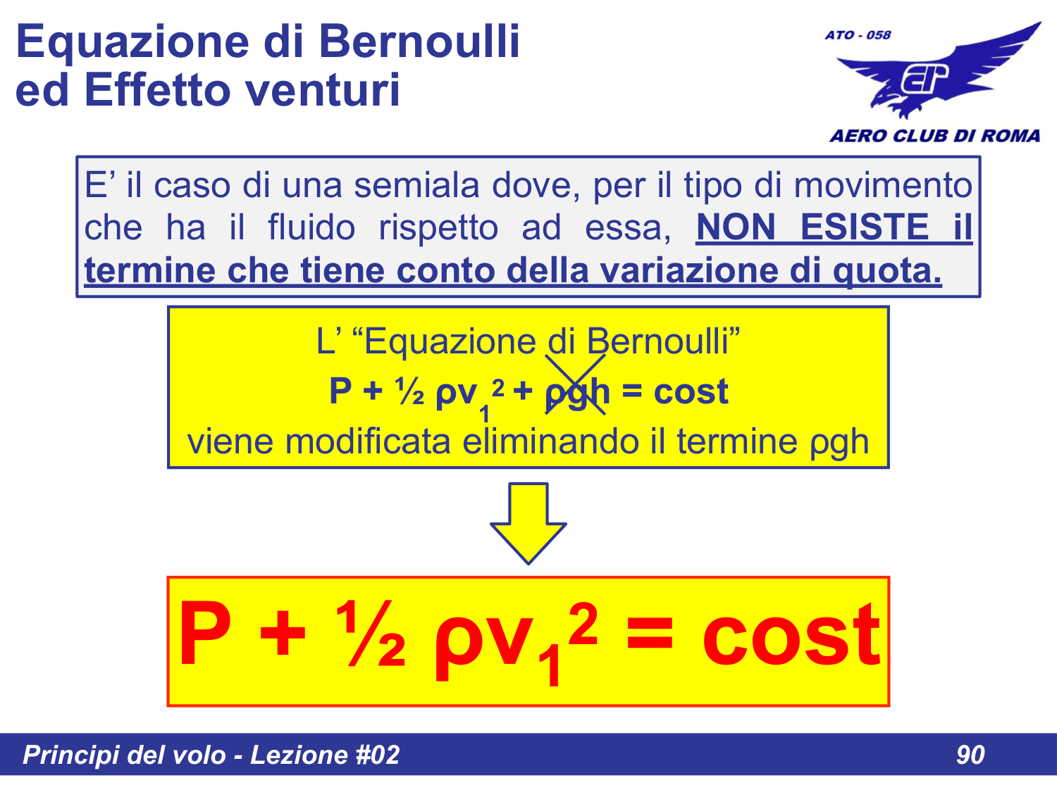 Equazione semplificata per semiala