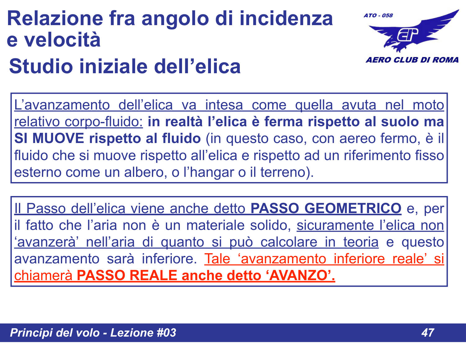 Passo Geometrico e Reale