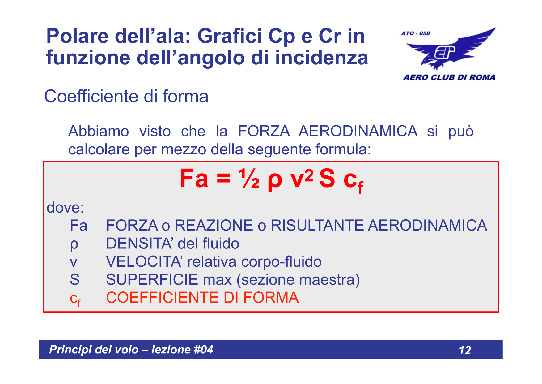 Coefficienti aerodinamici