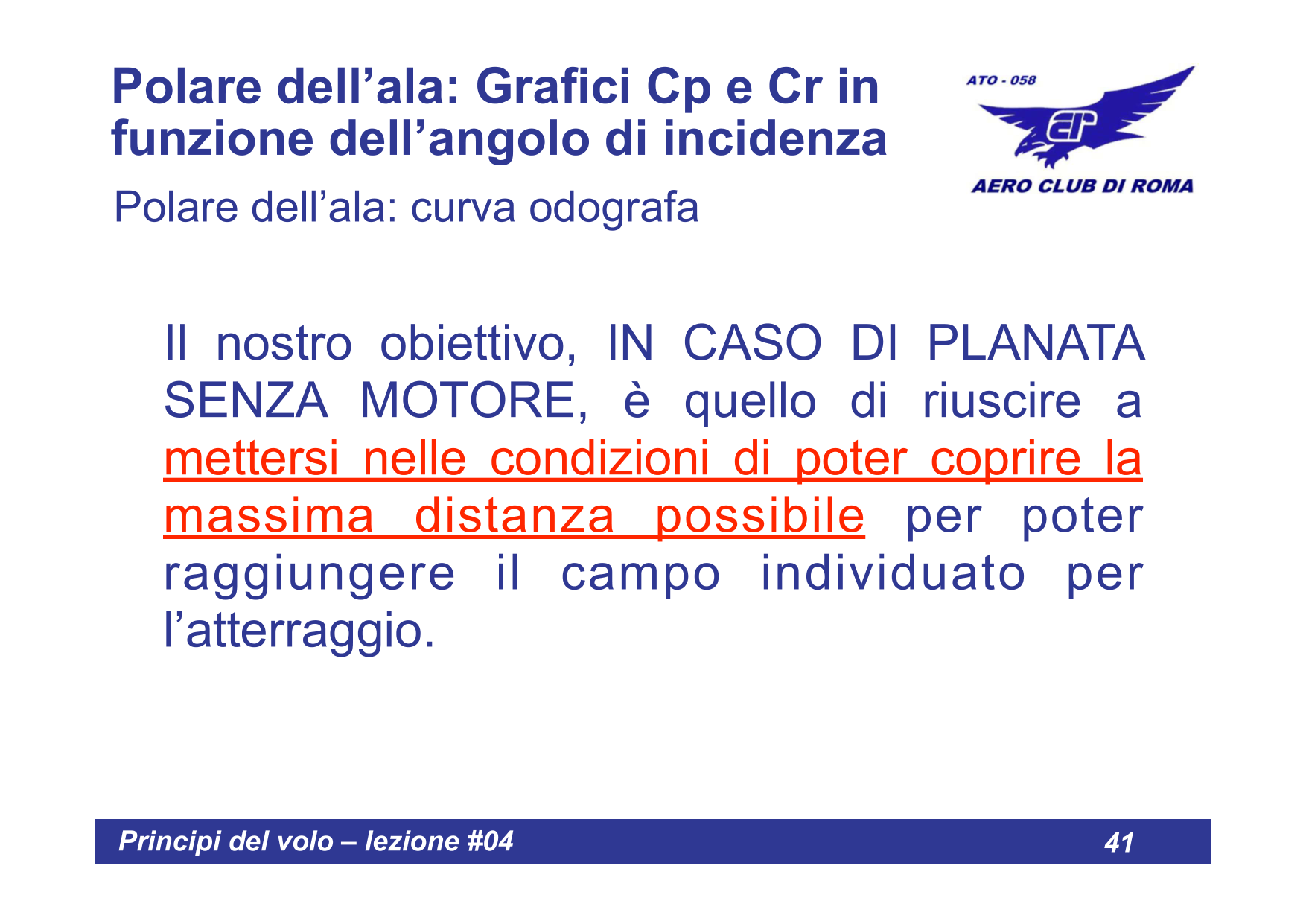 Polare ala vs velivolo