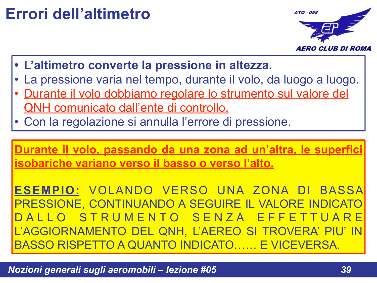 Errore pressione spiegazione