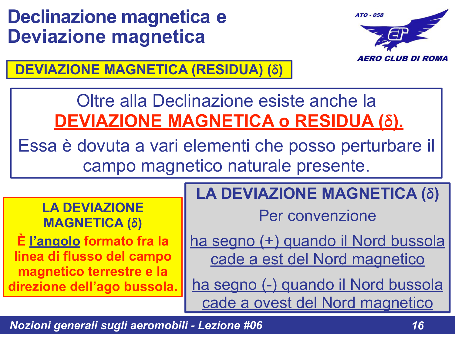 Deviazione magnetica residua