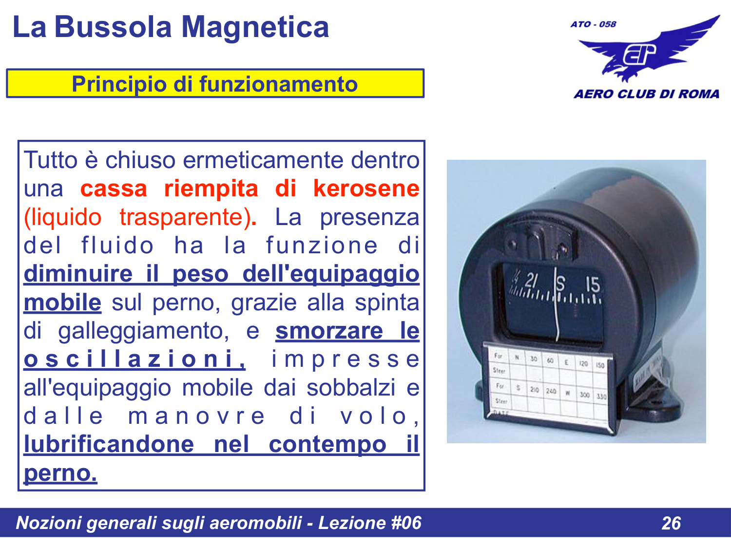 Principio di funzionamento bussola
