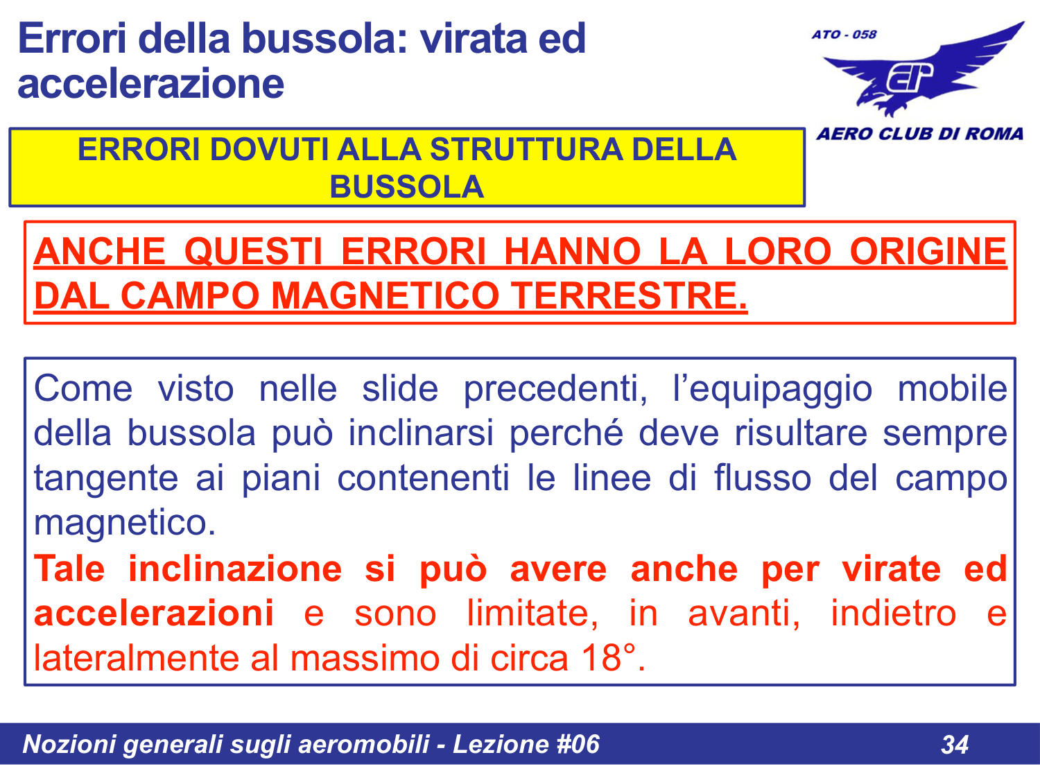 Errori struttura bussola