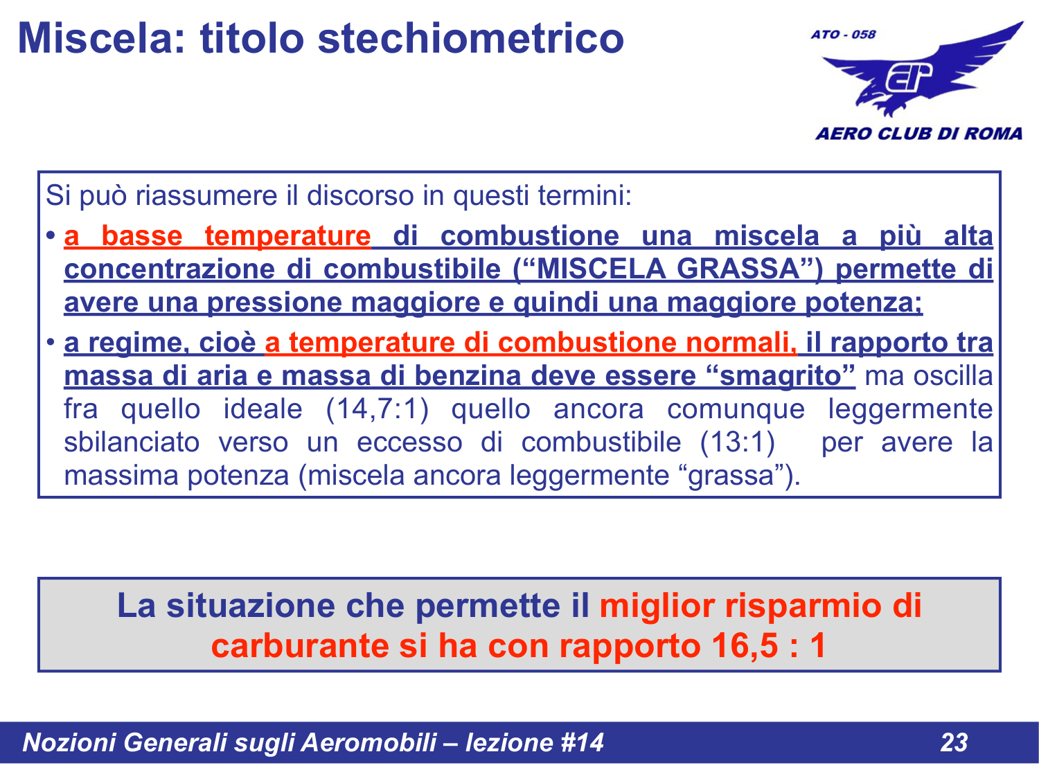 Miscela grassa vs smagrita