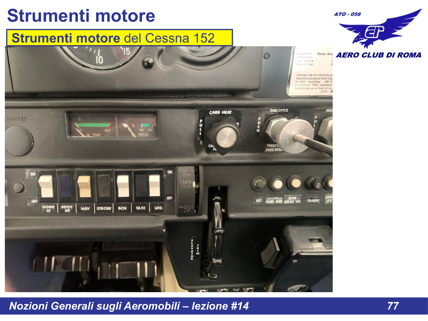 Pannello radio Cessna