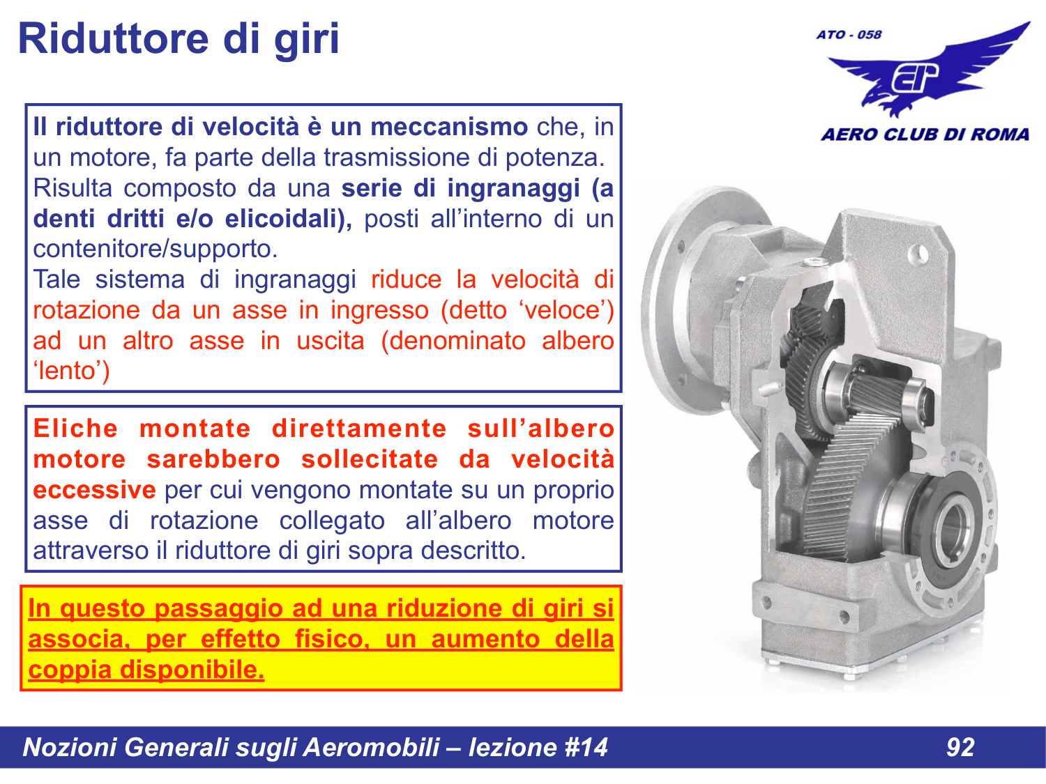 Riduttore di giri