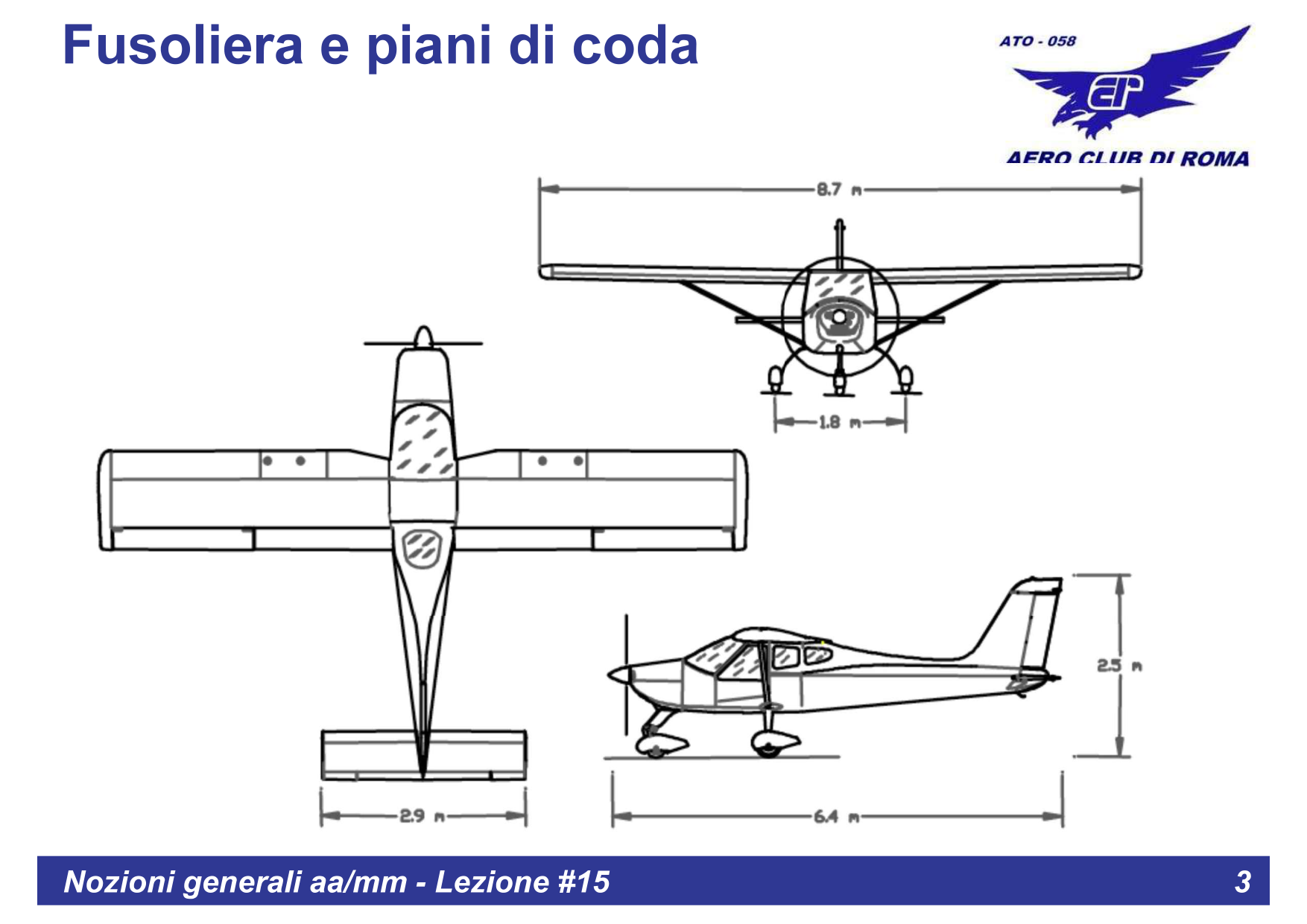 Fusoliera e piani di coda