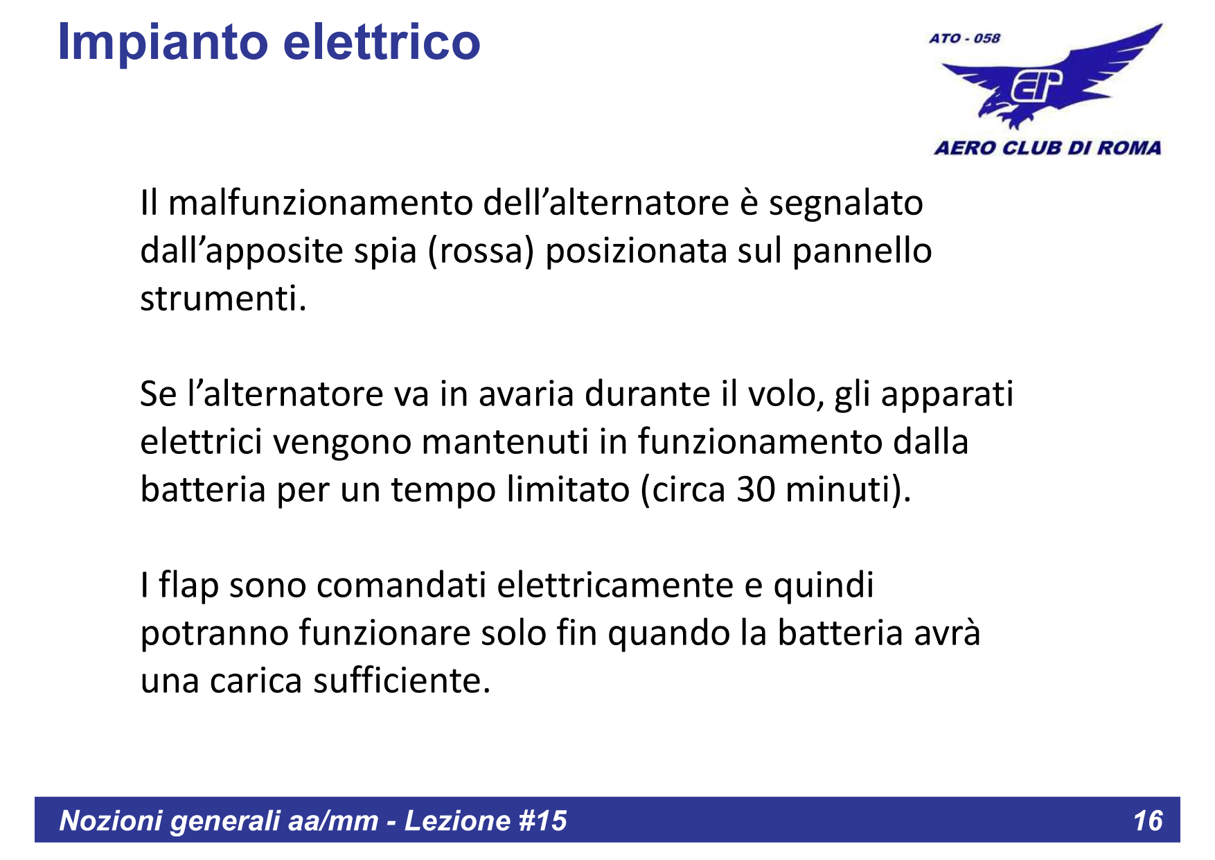 Alternatore e avaria