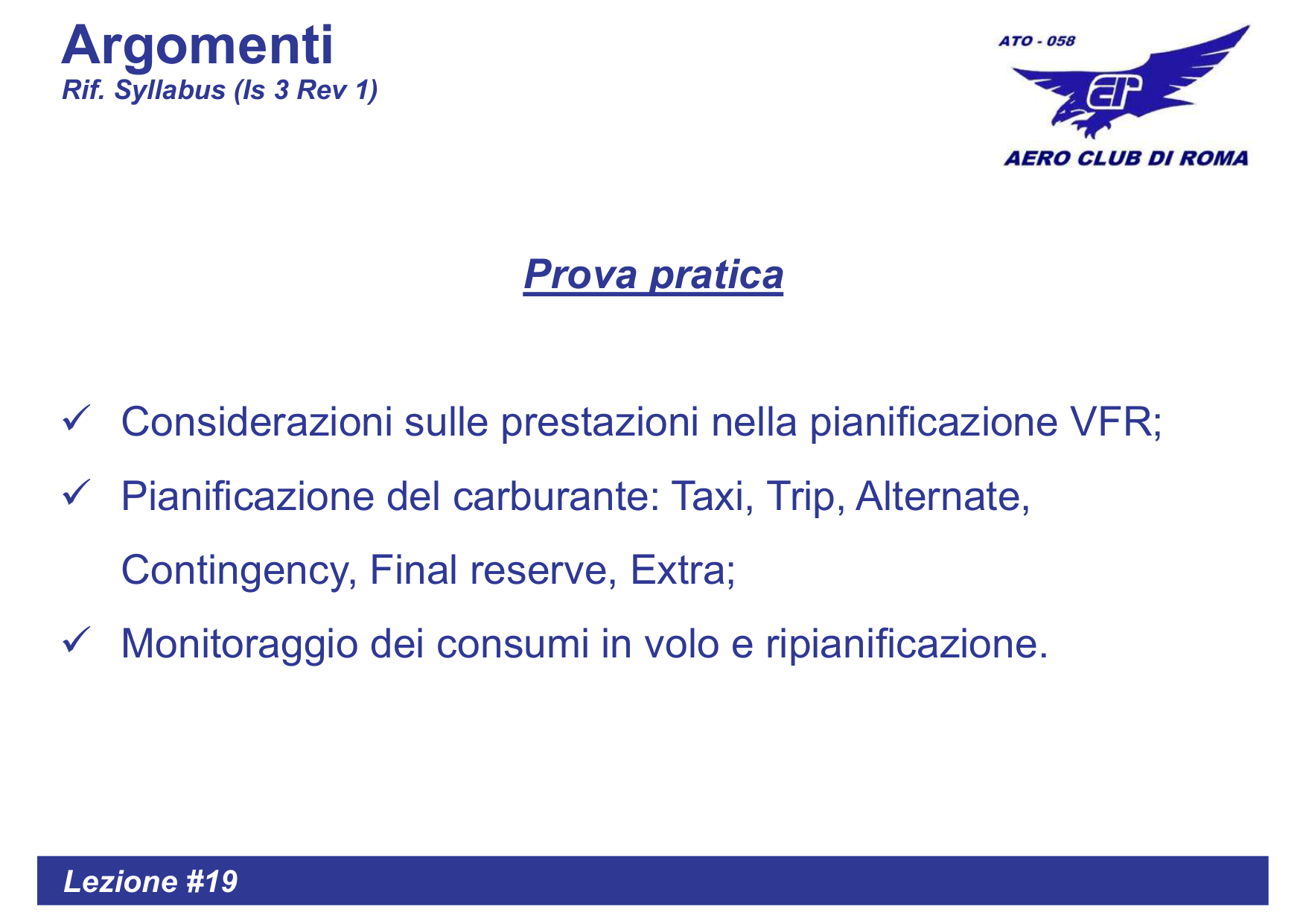 Argomenti Prova Pratica