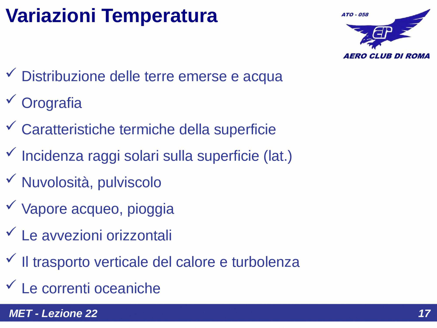 Variazioni temperatura