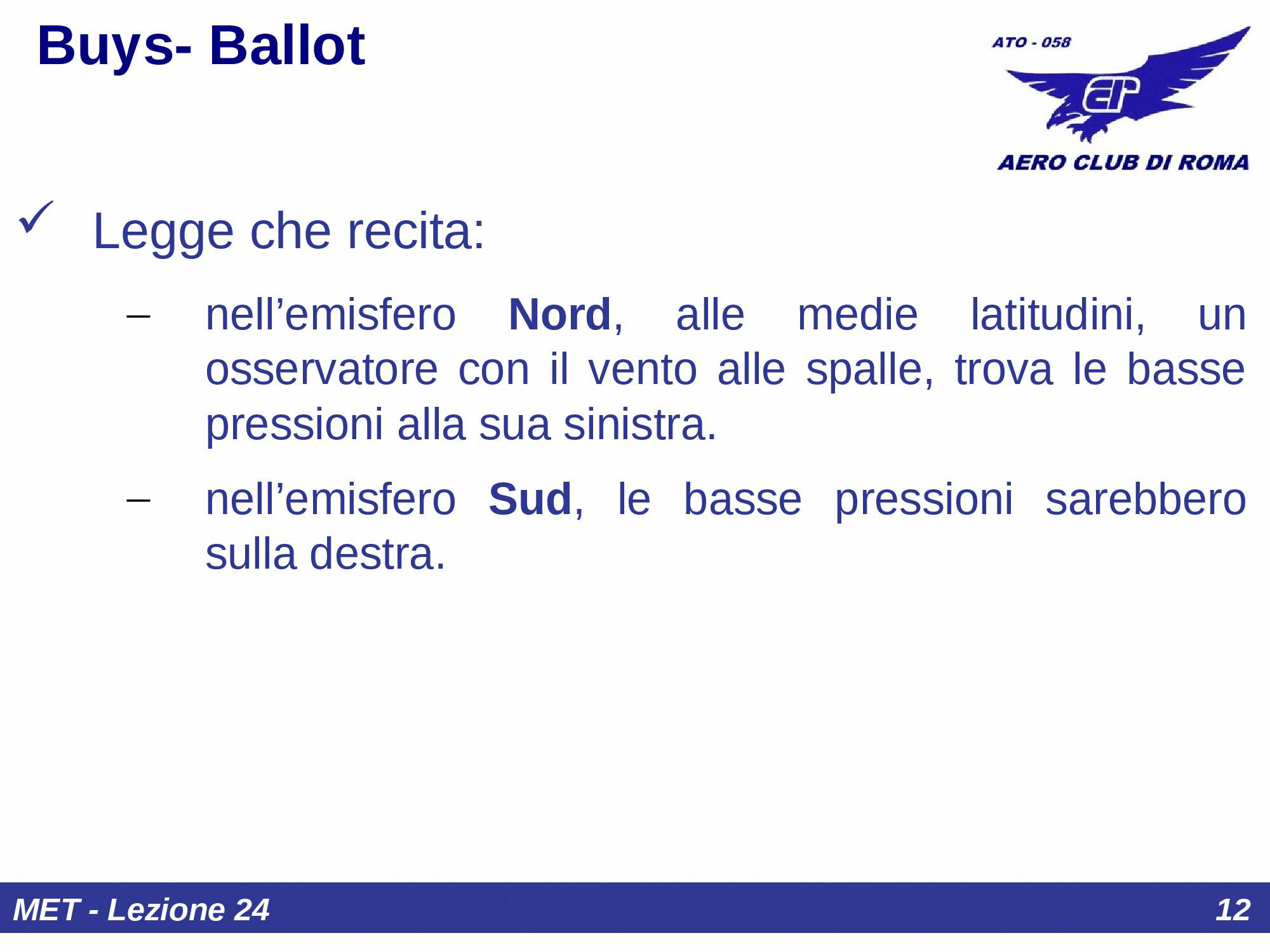 Vento geostrofico schema
