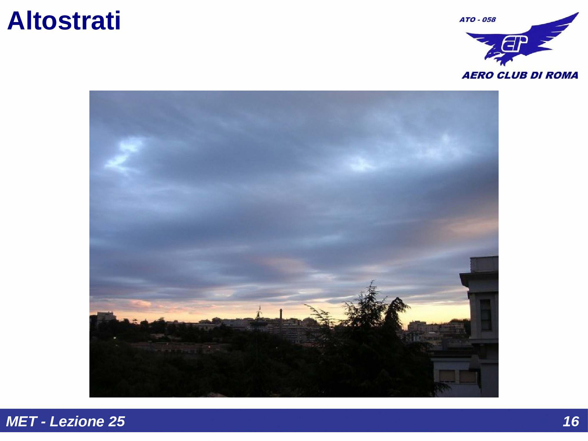 Altocumuli fenomeni ottici