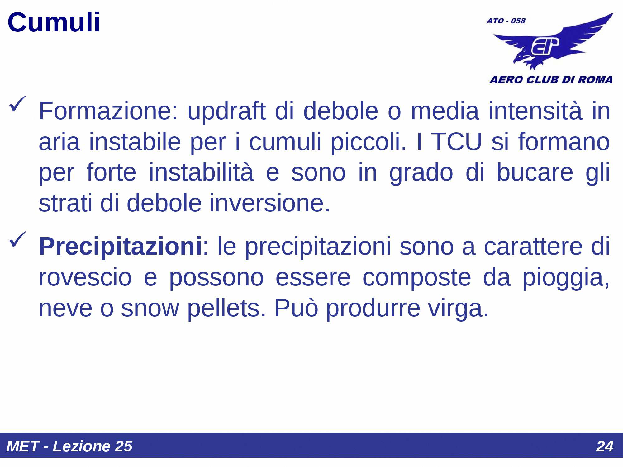 Evoluzione cumuli