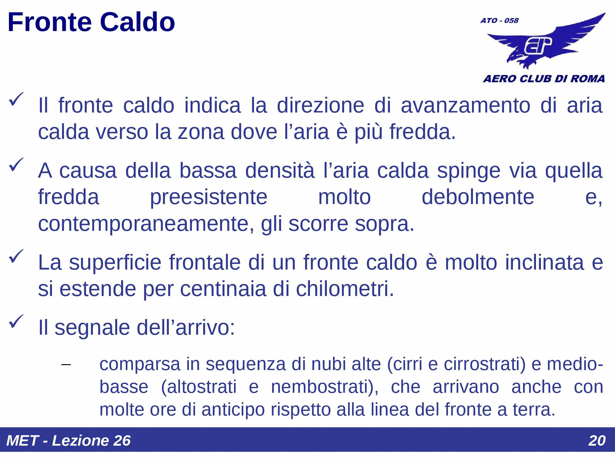 Sezione fronte caldo