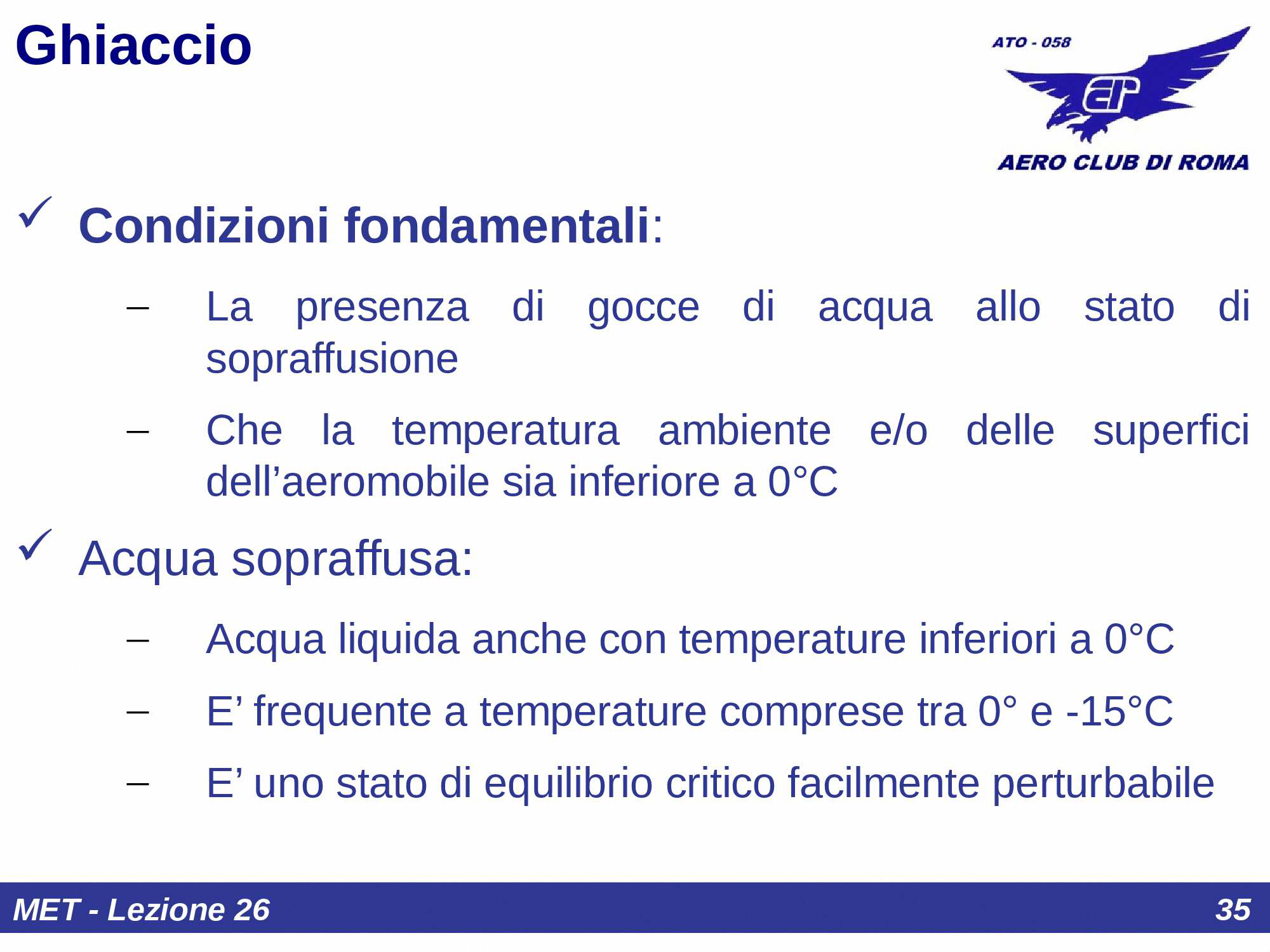 Zona di rischio icing