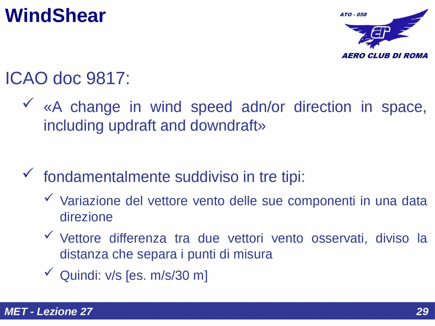 WS orizzontale e verticale
