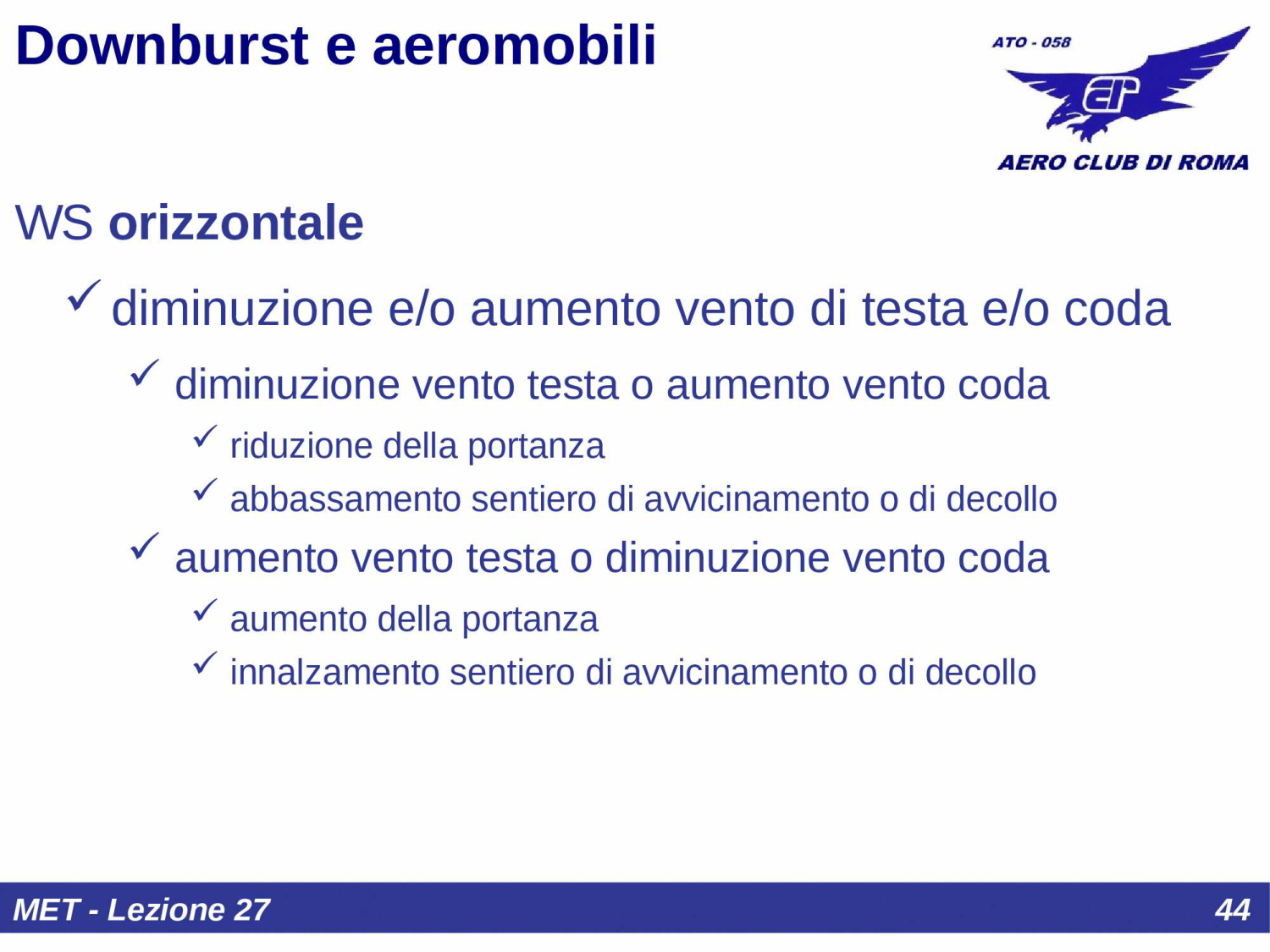 WS verticale effetti