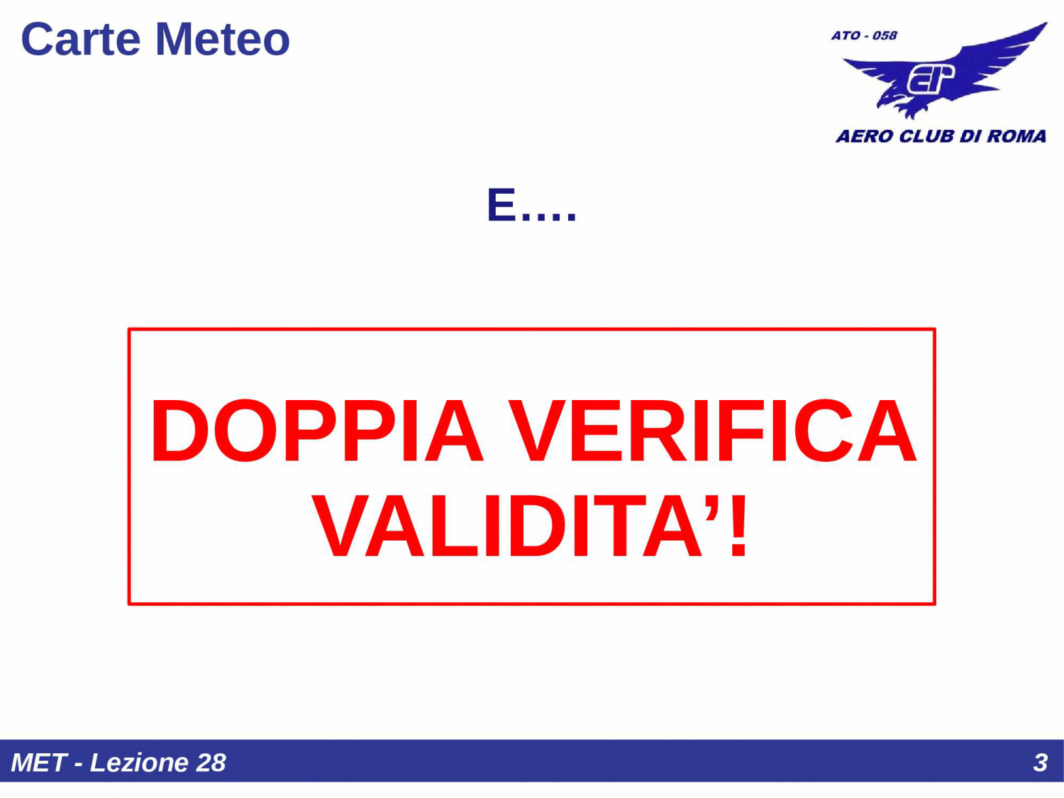 Validita carte meteo