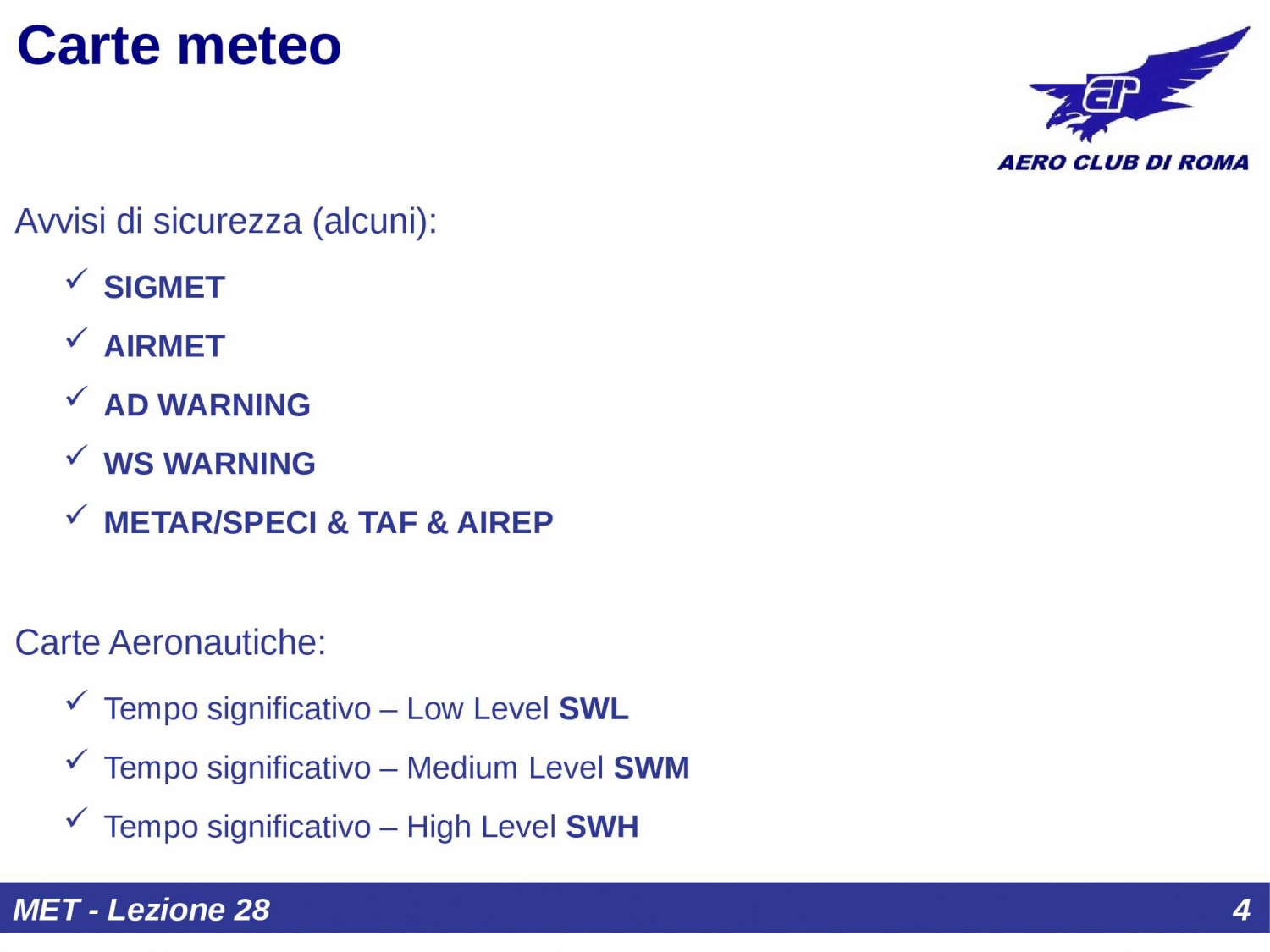 Esempi carte meteo