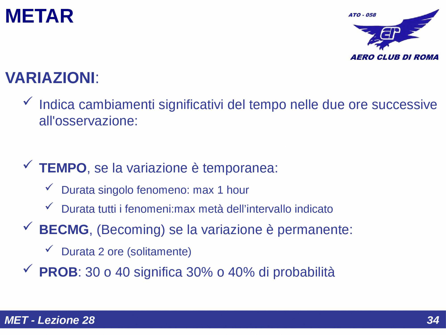 Struttura METAR