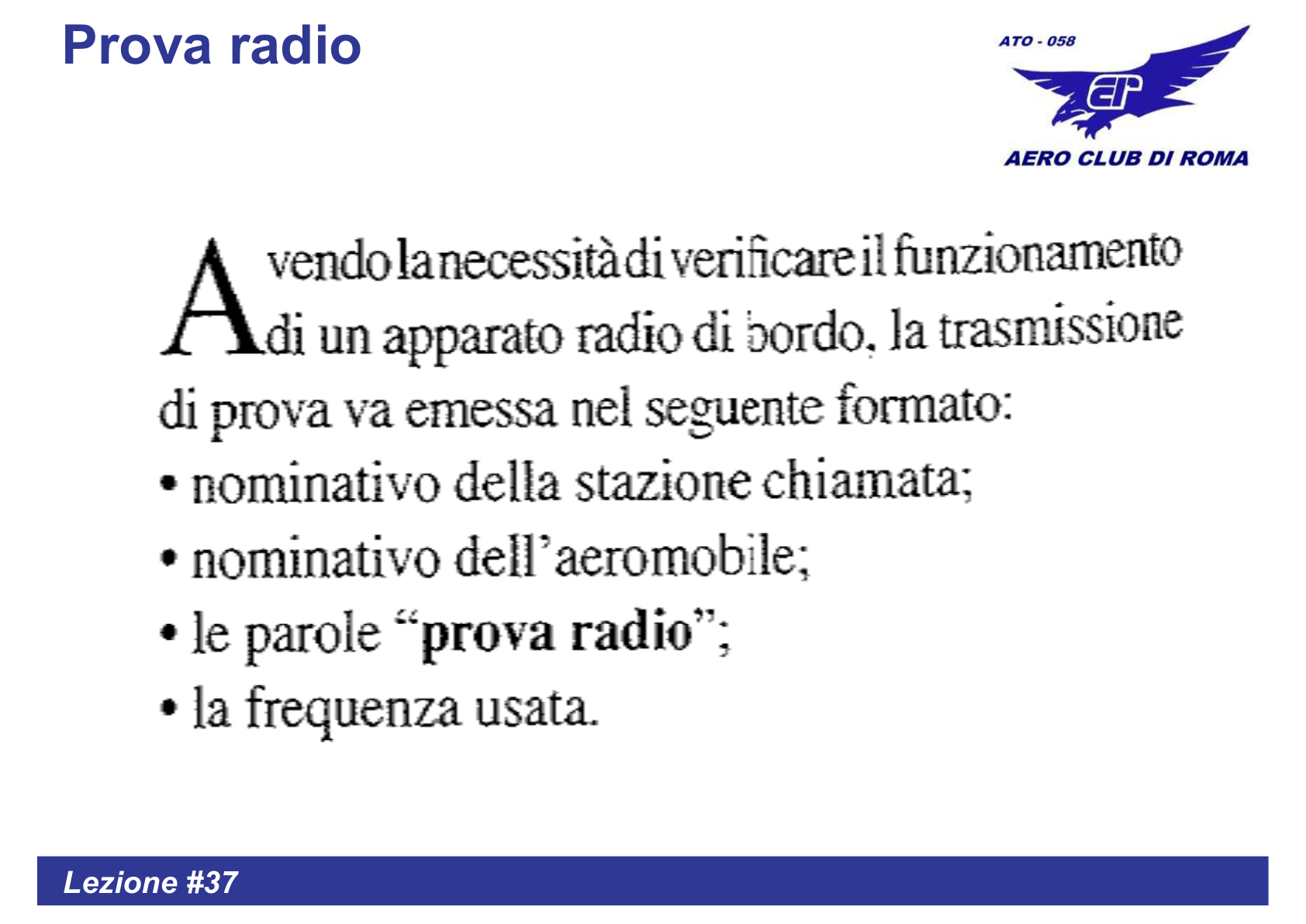 Prova radio