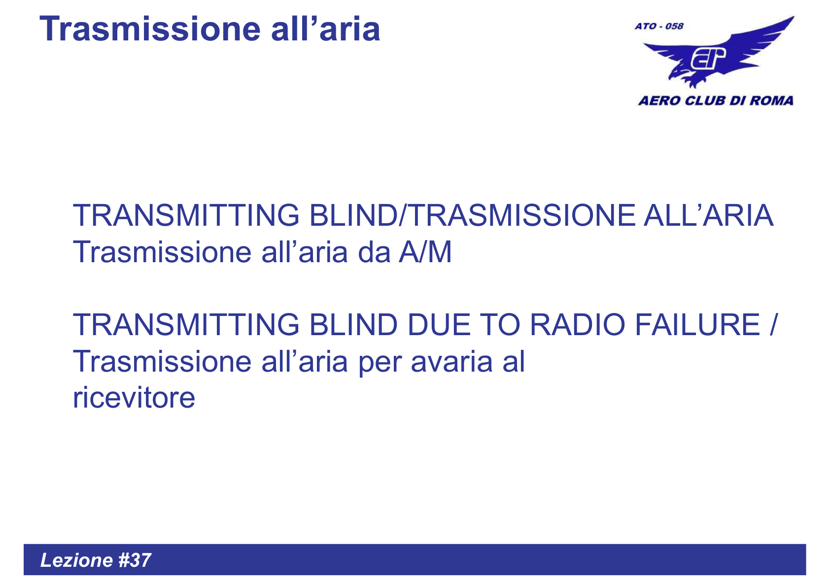 Trasmissione all'aria