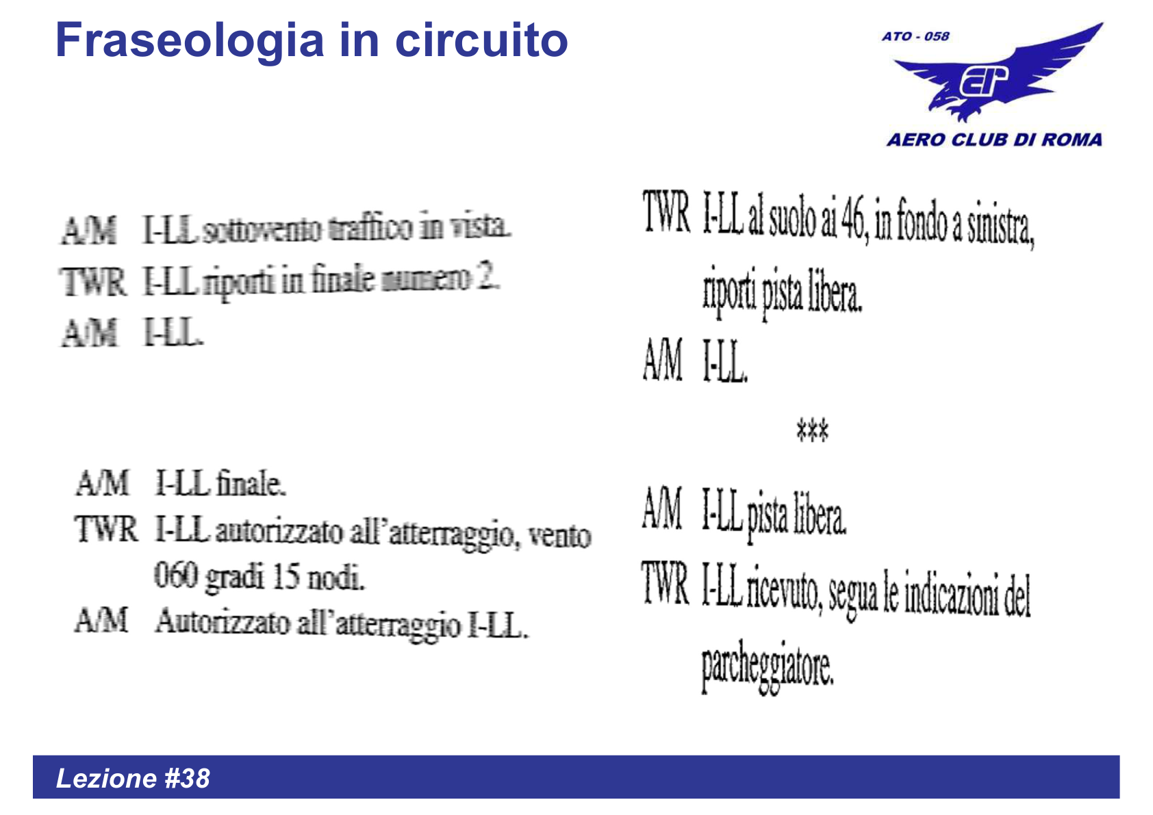 Fraseologia in circuito