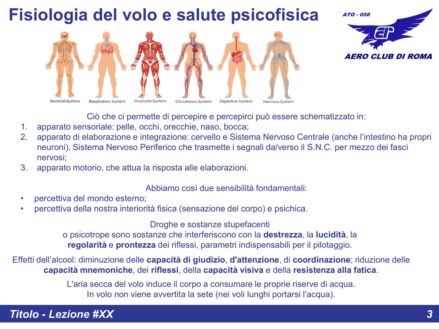 Fisiologia del volo e salute psicofisica