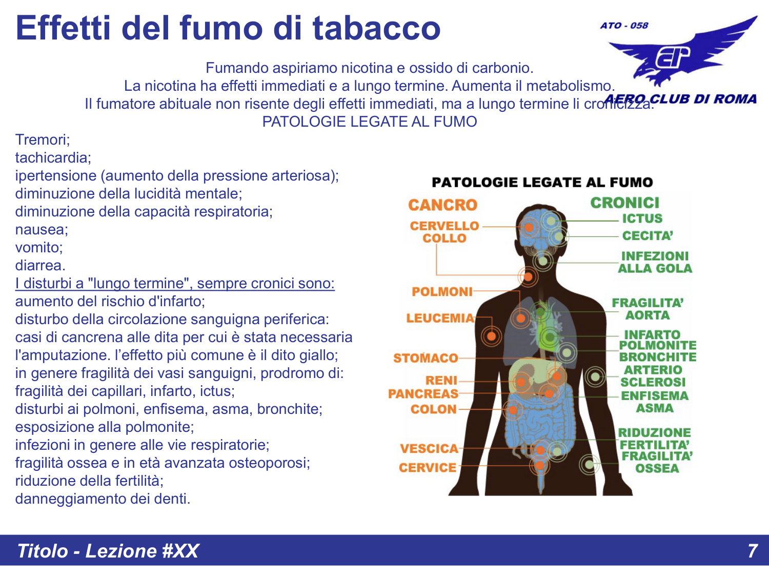 Effetti del fumo di tabacco