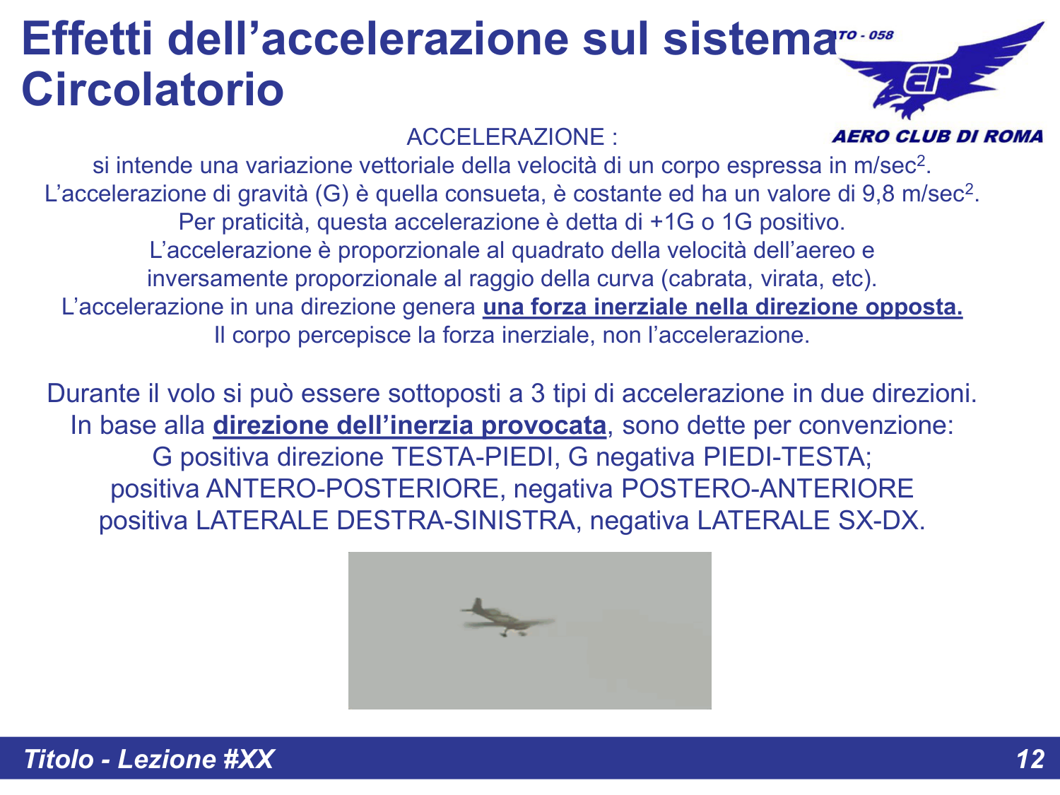 Accelerazione e sistema circolatorio