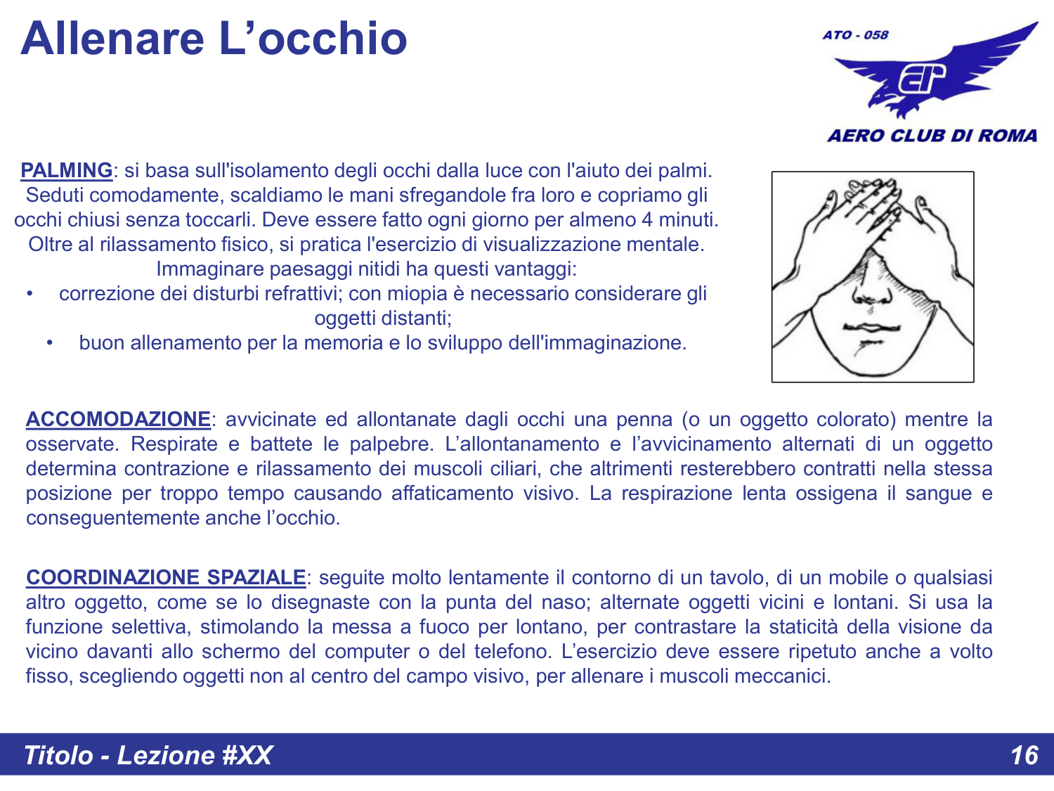 Tecniche per allenare l'occhio